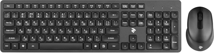 Комплект бездротовий клавіатура та миша 2Е MK420 WL Black
