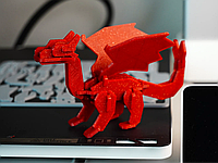 Дракон картка-іграшка для самостійної збірки