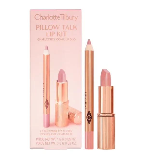 Набір для губ Charlotte Tilbury Mini Lipstick & Liner Set - Pillow Talk Fair, фото 1