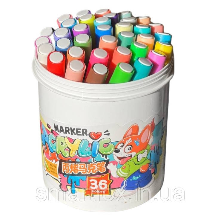 Маркері акрилові 635, 36 кольорів Water Color Pen
