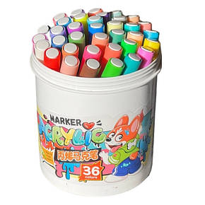 Маркері акрилові 635, 36 кольорів Water Color Pen, фото 1