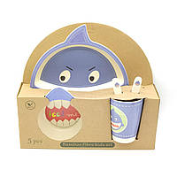 Набор детской посуды (бамбуковое волокно) Акула