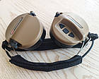 Активні навушники із заднім наголов'ям під каску шолом Tac-Sky Liberator II Neckband Coyote (Sordin Ver), фото 2