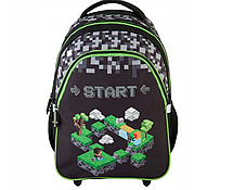 Рюкзак портфель шкільний на колесах з ручкою Paso Майнкрафт StartGame, фото 3