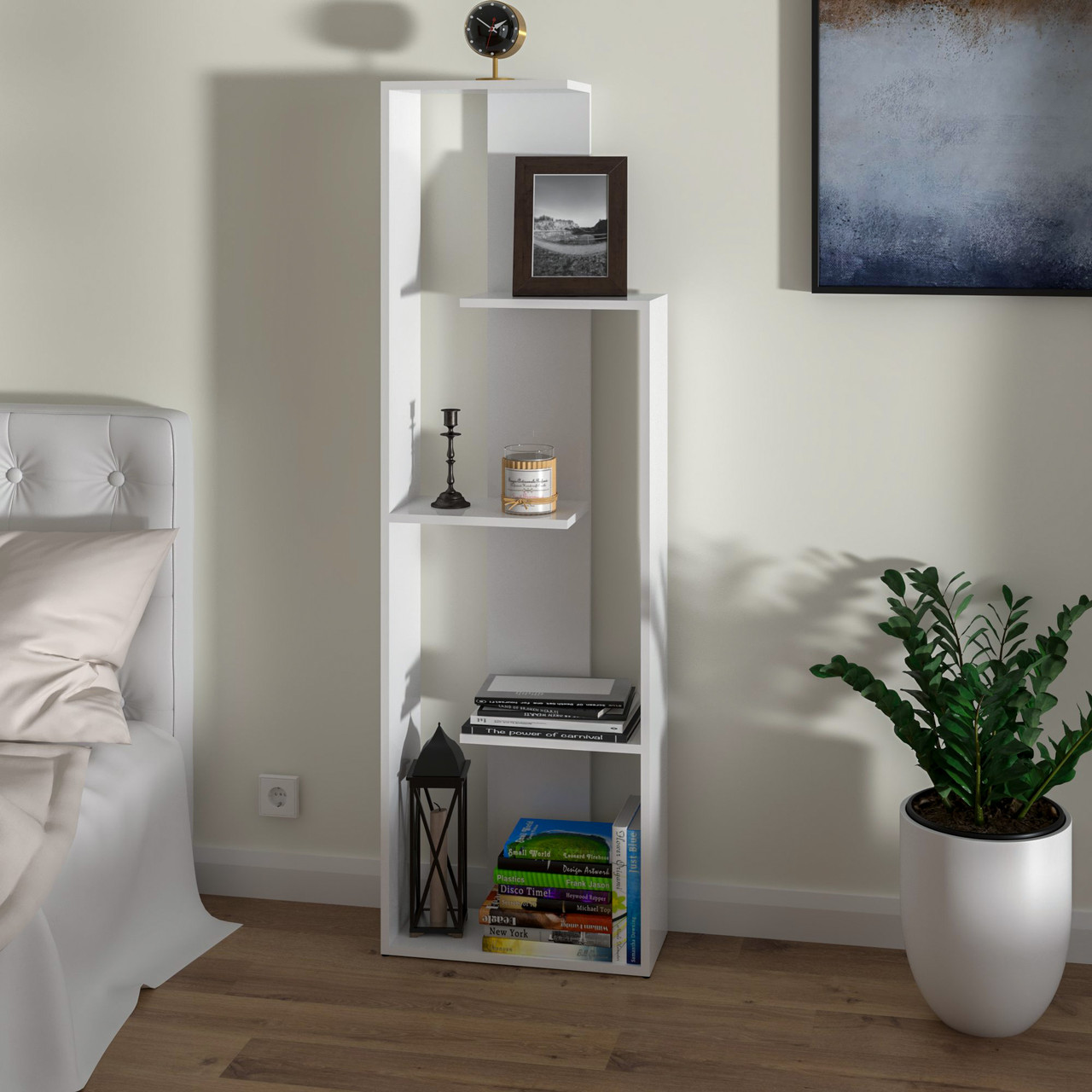 Стелаж з полицями Odense Ш 500 x В 1600 x Г 200 мм Білий, фото 1