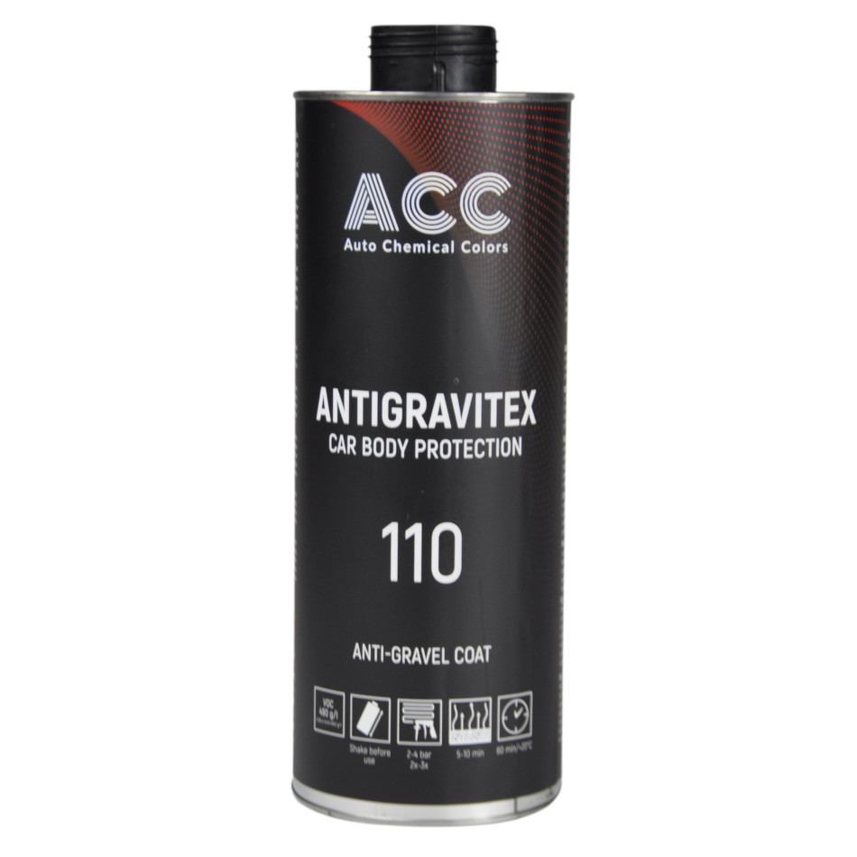 Антигравій ACC 110 Antigravitex чорний 1 л, фото 1