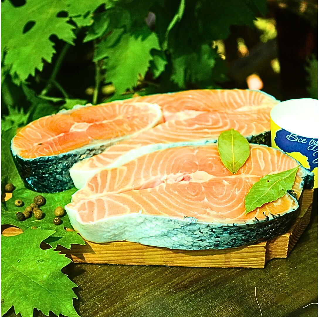 Стейк сьомги (лосось, сьомга), с/м, вакуумна упаковка, фото 1