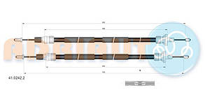 Троси ручника Лівий + Правий (електронний ручник) Renault Scenic II (2003–2009)