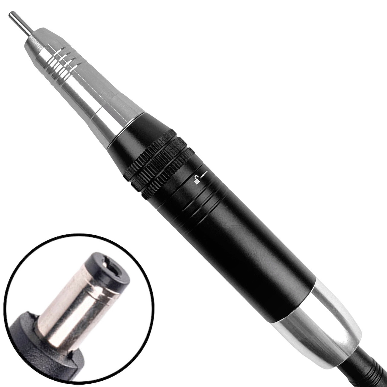 Ручка змінна/запасна Twist-Lock з охолодженням для фрезера метал - 35000/45000 об./хв.MR Чорний, фото 1