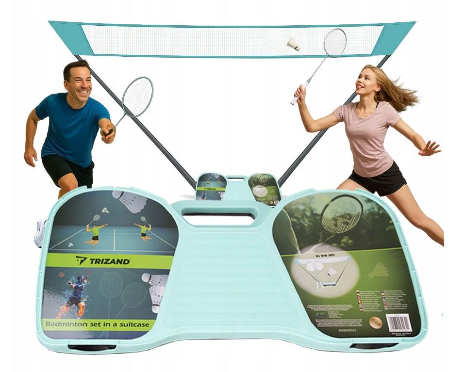 Набір для бадмінтону, сітка, 2 ракетки, волан, валіза TRIZAND 25515, фото 1