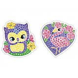 Стікерна мозаїка "Сова та Фламінго" 10100514У з розмальовкою, фото 2