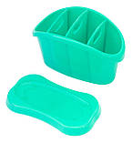 Сушка для столових приладів бірюзова (Юніпласт), фото 2