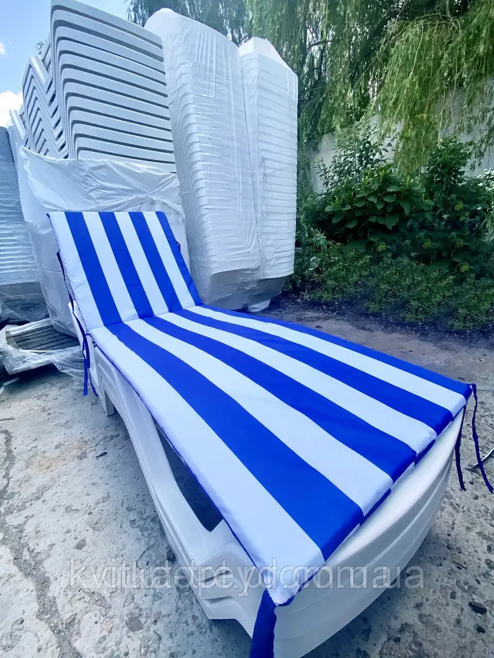 Шезлонг "Комфорт" білий (ТІЛЬКИ САМОВИВІЗ), фото 1