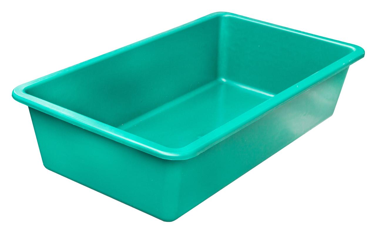 Таз (корито) пластиковий 65 літрів харчовий прямокутний зелений 89*51*20 см (Юніпласт), фото 1