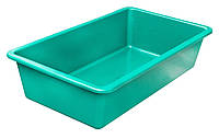 Таз (корито) пластиковий 65 літрів харчовий прямокутний зелений 89*51*20 см (Юніпласт)