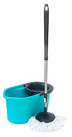 Набір для прибирання 16 літрів (швабра МОП+відро з віджимом) бірюзовий ZP-188 (ZAMBAK plastik)