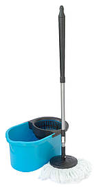 Набір для прибирання 14 літрів (швабра МОП+відро з віджимом) синій ZP-281 (ZAMBAK plastik)