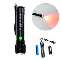 Ручний ліхтарик з червоним світлом X-Balog BL-TG-B23 "Червоне світло" ліхтар ручний акумуляторний світлодіодний