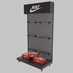 Стелаж для взуття Nike на колесах з перфорацією та полицею