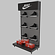 Стелаж для взуття Nike на колесах з перфорацією та полицею, фото 2