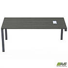 Стіл керівника із фрезеруванням під розетку М203 SIG-221R (1800х800х750мм) Чорний графіт/В'яз Ліберті, фото 3