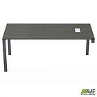 Стіл керівника з фрезеруванням під розетку М203 SIG-220R (1587х800х750мм) Чорний графіт/В'яз Ліберті, фото 3