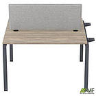 Елемент станції з кронштейнами одинар.+Перегор SIG-503 (1187х1200х750) Чорний граф/В'яз Ліберті/Сірий, фото 3