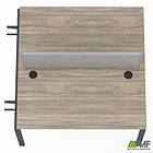 Елемент станції з кронштейнами одинар.+Перегор SIG-503 (1187х1200х750) Чорний граф/В'яз Ліберті/Сірий, фото 4