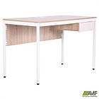 Стіл Осло з ящиком і кабель каналом (1187х600х750) білий беж, Дуб Сонома / Анжелік зі штрихкодом EAN, фото 5