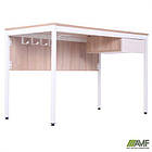 Стіл Осло з ящиком і кабель каналом (1187х600х750) білий беж, Дуб Сонома / Анжелік зі штрихкодом EAN, фото 7