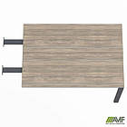 Елемент столу складового з подовженими перемичками SIG-370 (800х800х750мм) Чорний графіт/В'яз Ліберті, фото 4