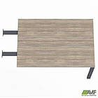 Елемент столу складового з подовженими перемичками SIG-373 (1387х800х750мм) Чорний граф/В'яз Ліберті, фото 4