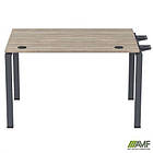 Елемент столу складового з кронштейнами одинар. SIG-340 (1000х800х750мм) Чорний графіт/В'яз Ліберті, фото 3