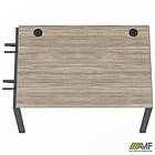 Елемент столу складового з кронштейнами одинар. SIG-340 (1000х800х750мм) Чорний графіт/В'яз Ліберті, фото 4