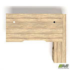 Робоче місце + USB Delta DL-101R (1990х1600х750мм) Блеквуд Ячмінний / Каркас білий / Опора білий беж, фото 4