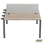 Елемент станції з кронштейнами одинар.+Перегор SIG-534 (1387х1600х750) Чорний граф/В'яз Ліберті/Сірий, фото 3