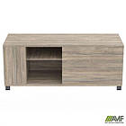 Тумба керівника L SIG-409 (1600х600х645мм) Опори, ручки Чорний графіт/В'яз Ліберті Димчастий, фото 3