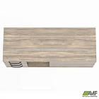 Тумба керівника L SIG-409 (1600х600х645мм) Опори, ручки Чорний графіт/В'яз Ліберті Димчастий, фото 4