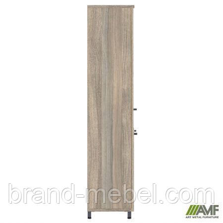 Шафа комбінована з підсвічуванням SIG-604-1 (2400х420х1900мм) Опори Чорний графіт/В'яз Ліберті, фото 1