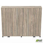 Шафа комбінована з підсвічуванням SIG-604-1 (2400х420х1900мм) Опори Чорний графіт/В'яз Ліберті, фото 2