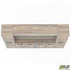 Шафа комбінована з підсвічуванням SIG-604-1 (2400х420х1900мм) Опори Чорний графіт/В'яз Ліберті, фото 3