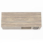 Тумба керівника R SIG-409 (1600х600х645мм) Опори, ручки Чорний графіт/В'яз Ліберті Димчастий, фото 4