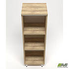 Пенал книжковий відкритий Delta DL-603 (434х420х1292мм) Блеквуд Ячмінний / Опора білий беж, фото 4