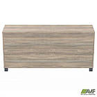 Тумба-помічник SIG-402-1 (1600х420х750мм) Опори, ручки Чорний графіт/В'яз Ліберті Димчастий, фото 2