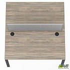 Робоча станція з Перегородкою SIG-154 (1387х1200х750) Чорний граф/В'яз Ліберті/Сірий, фото 4