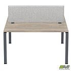 Робоча станція з Перегородкою SIG-165 (1587х1600х750) Чорний граф/В'яз Ліберті/Сірий, фото 3