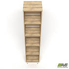 Пенал книжковий відкритий Delta DL-601 (434х420х2078мм) Блеквуд Ячмінний / Опора білий беж, фото 4