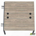 Елемент станції з кронштейнами одинар. SIG-502 (1587х1200х750) Чорний граф/В'яз Ліберті, фото 4