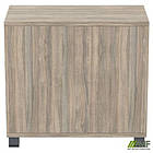 Тумба-помічник SIG-402 (800х420х750мм) Опори, ручки Чорний графіт/В'яз Ліберті Димчастий, фото 2