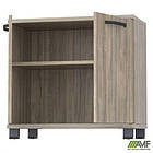 Тумба-помічник SIG-402 (800х420х750мм) Опори, ручки Чорний графіт/В'яз Ліберті Димчастий, фото 4